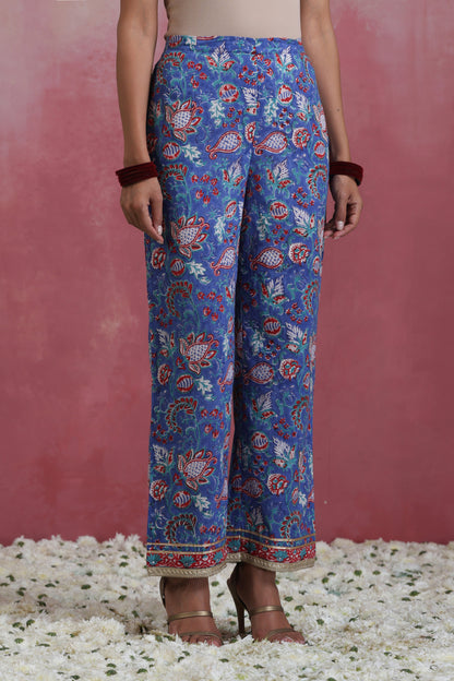 Murraya Blue Ziana Embroidered Anarkali Set of 3