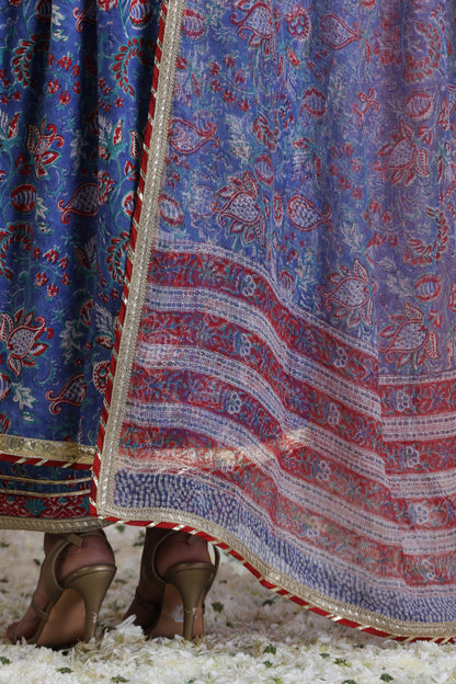 Murraya Blue Ziana Embroidered Anarkali Set of 3