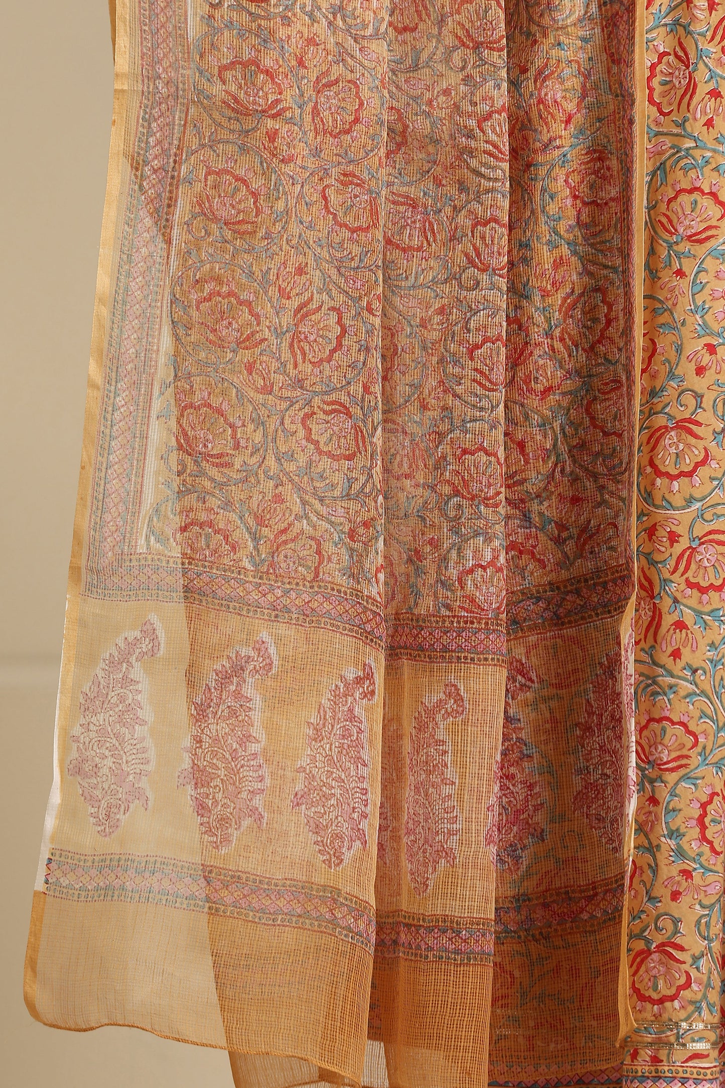 Murraya Mustard Aria Embroidered Anarkali Set of 3