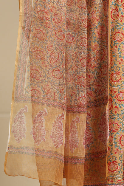 Murraya Mustard Aria Embroidered Anarkali Set of 3