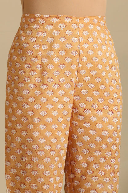 Murraya Mustard Aria Embroidered Anarkali Set of 3