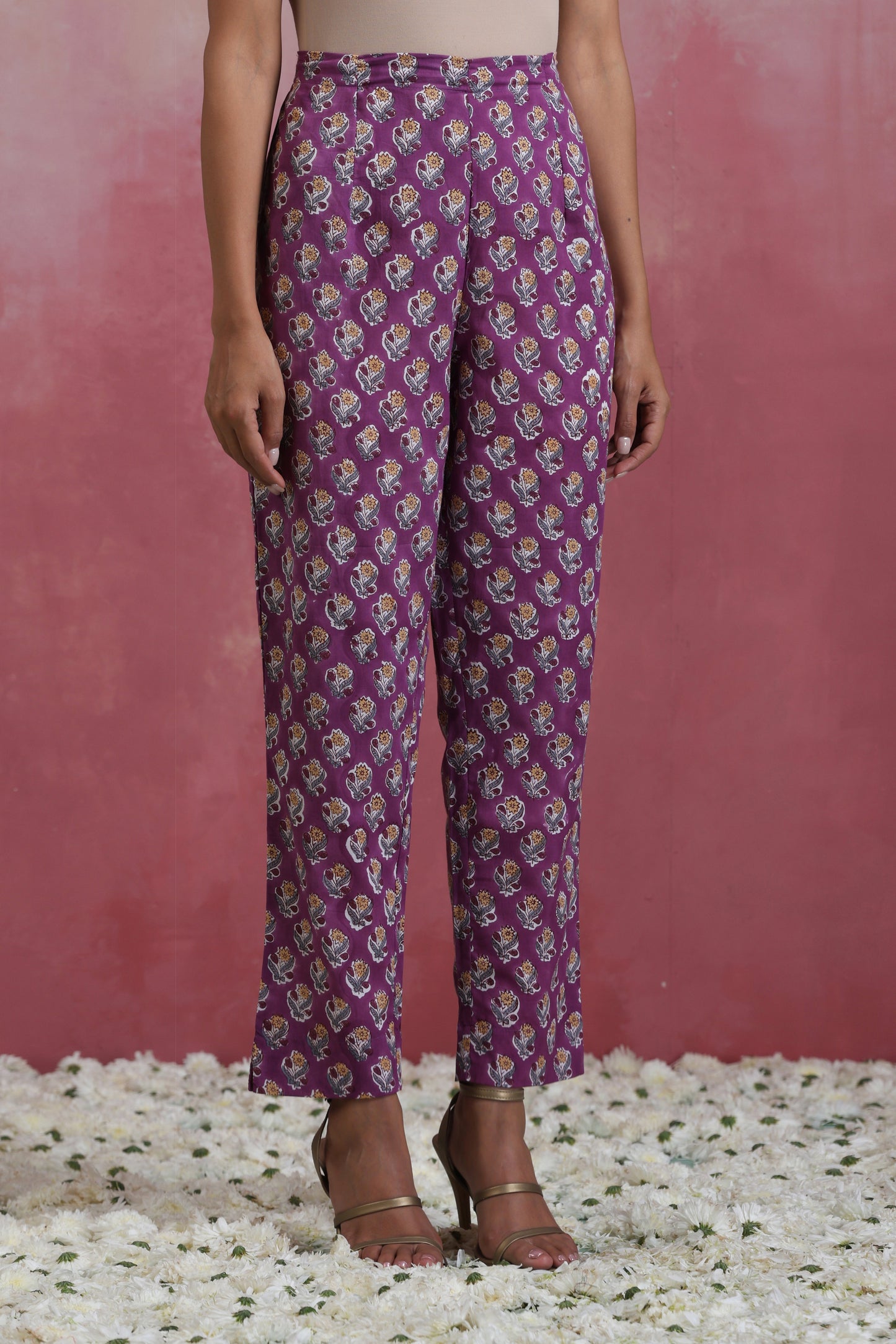 Murraya Purple Kimaya Embroidered Anarkali Set of 3