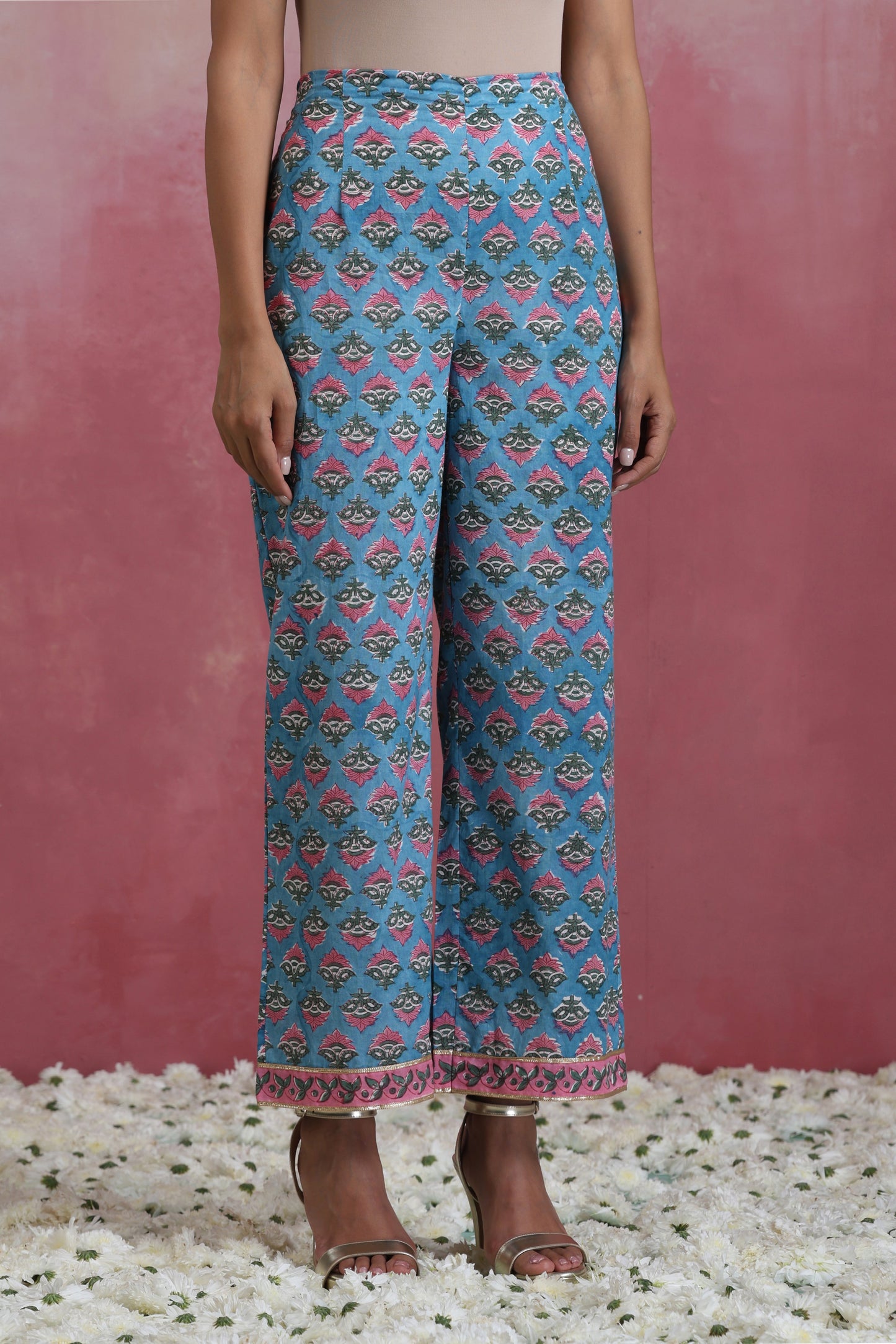 Murraya Blue Inaya Floral Anarkali Set of 3