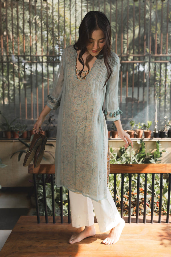 Ekam Jade Doriya Kurta Top