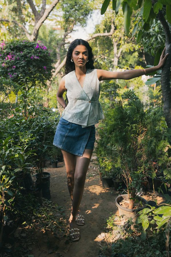 Seaside Bloom Cotton Top