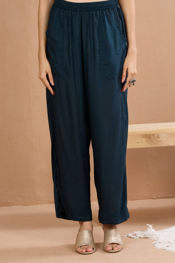 Maati Craft comfort fit modal pants - dark green
