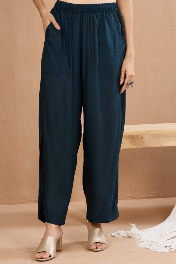 Maati Craft comfort fit modal pants - dark green