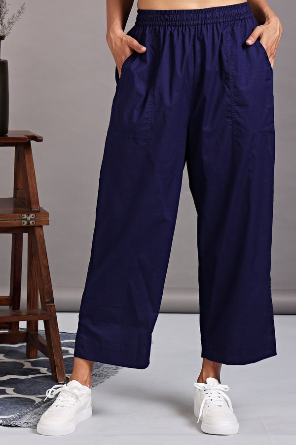 Maati Craft comfort fit cotton pants - purple bloom