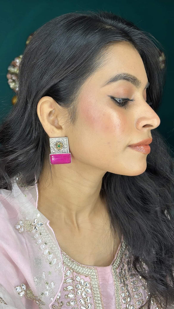 pink earring