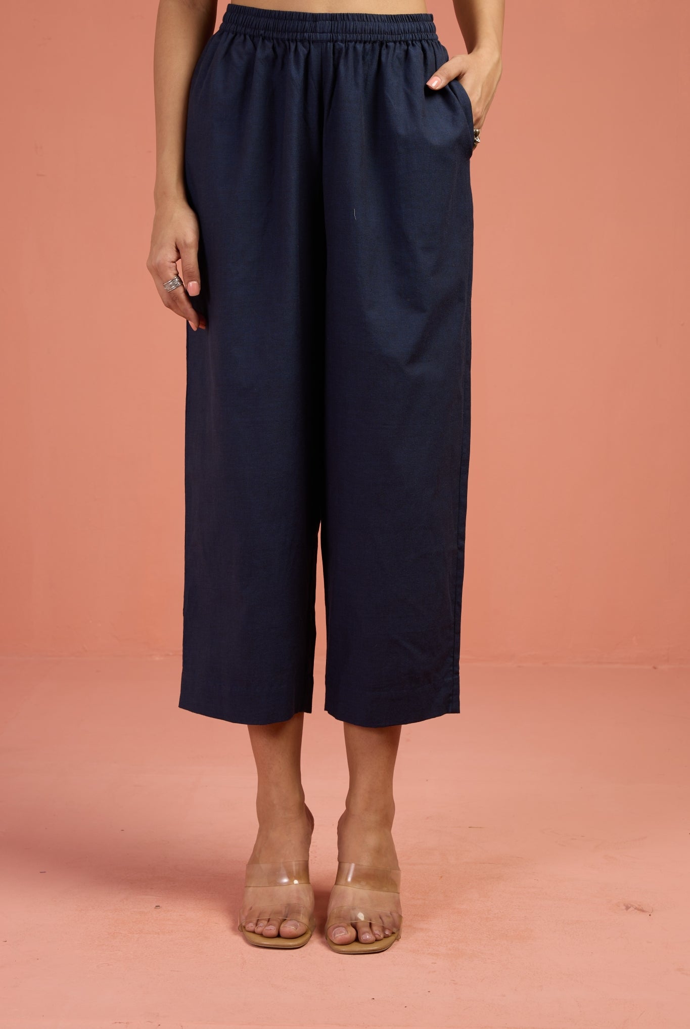 Maati Craft Comfort Fit Pants - Dark Indigo Cotton