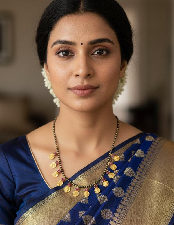 AD Stone with Lakshmi Pendant Mangalsutra Necklace (color option)