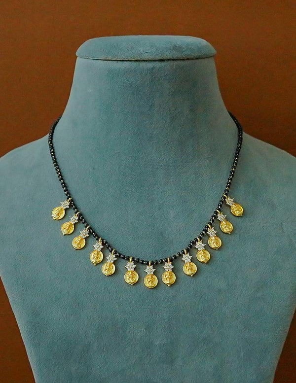 AD Stone with Lakshmi Pendant Mangalsutra Necklace (color option)