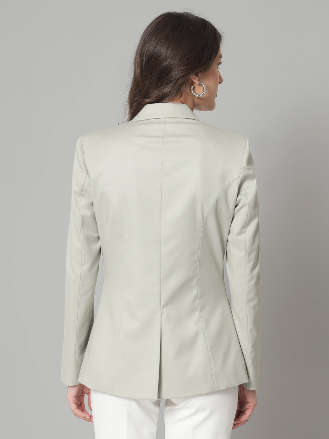 Notched Collar Blazer- Sage Green