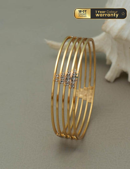 Gold Plated stone bangle LP- 48Hr Delivery (2.4 Bangle Size)
