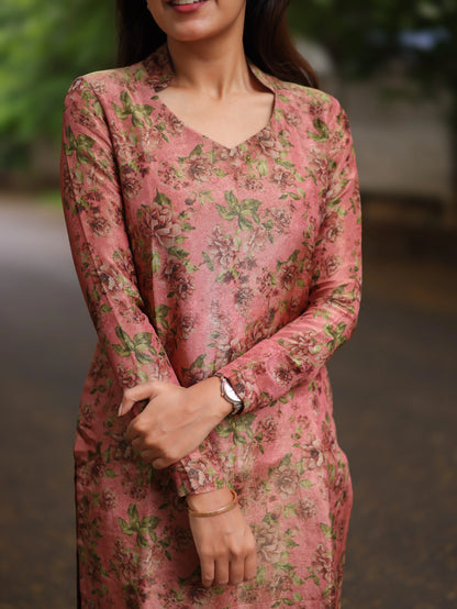 Studio Coral Tissue Floral Top