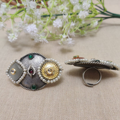dual tone finger rings