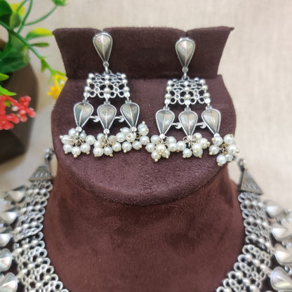 Rivayat  silver look alike Choker Set For Navratri