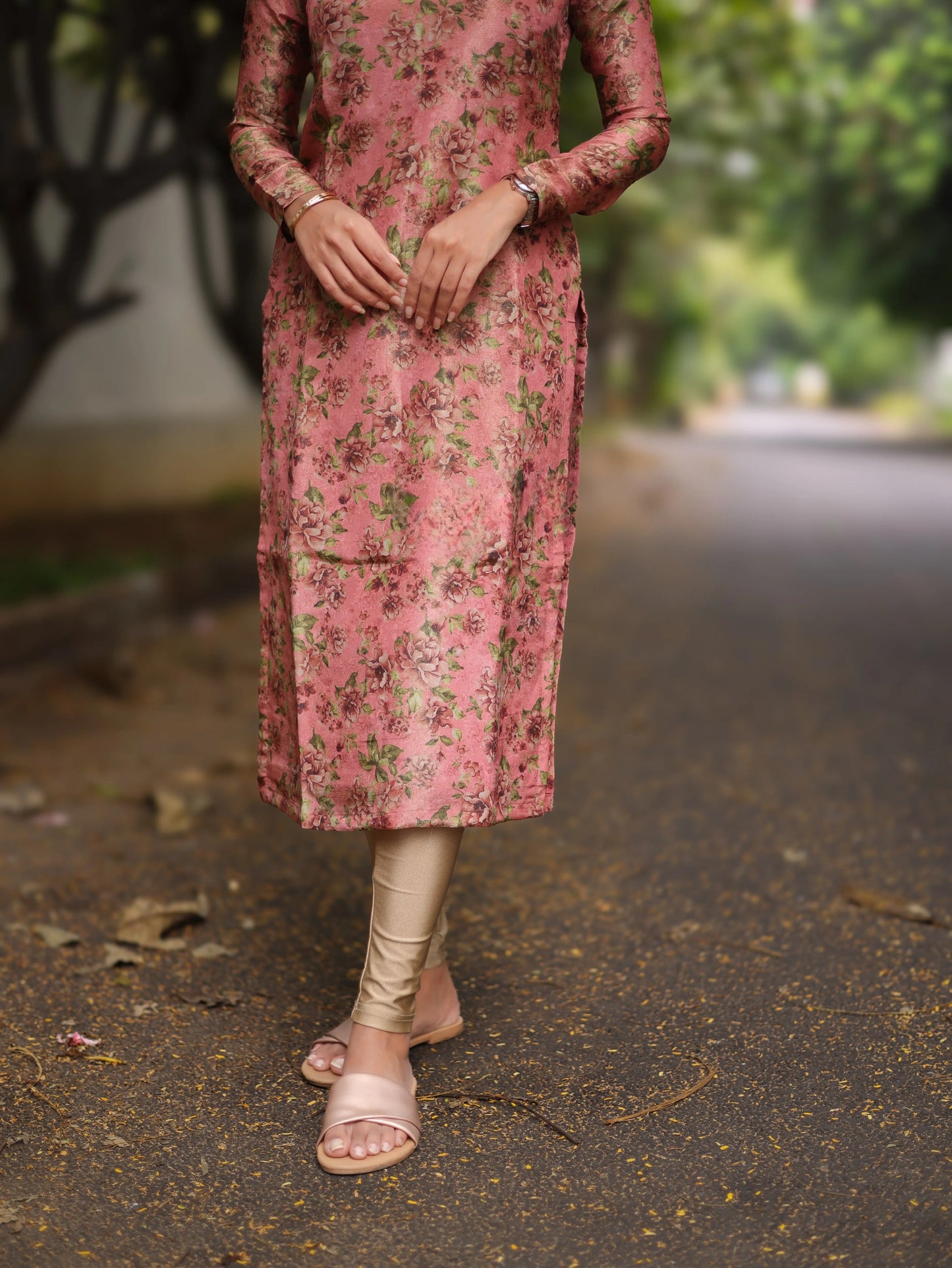 Studio Coral Tissue Floral Top