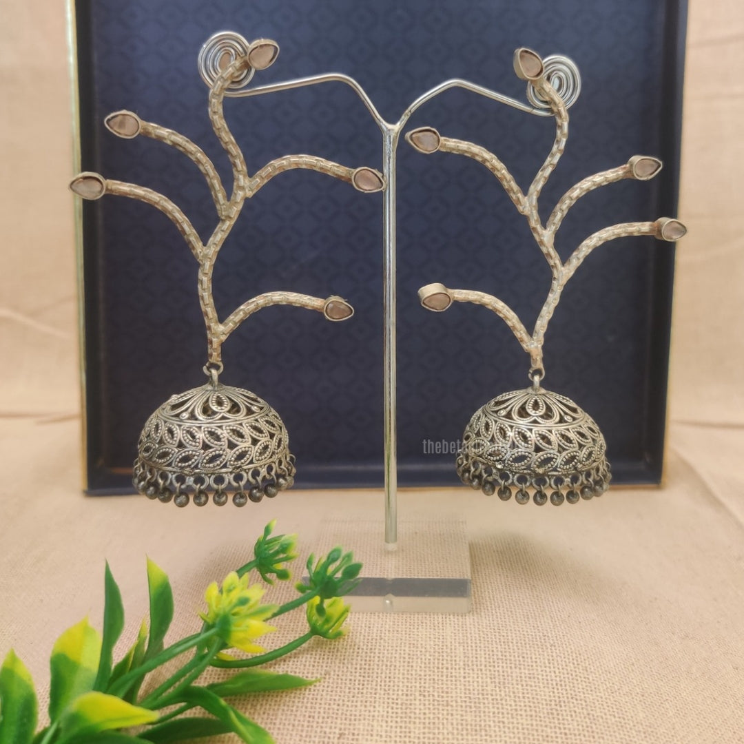 Styish oxidised jhumka earring