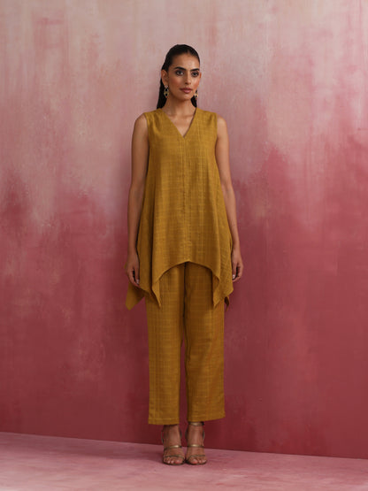 trueBrowns Mustard Cotton Dobby Co-ord set