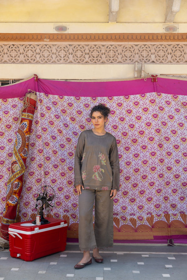 Anu Raina Chanderi Co-Ord Set