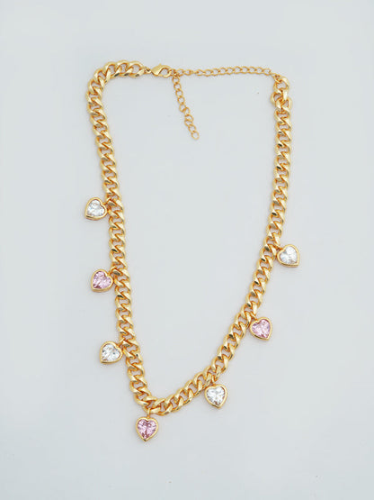 Punk Style Cuban Chain Pendant Necklace