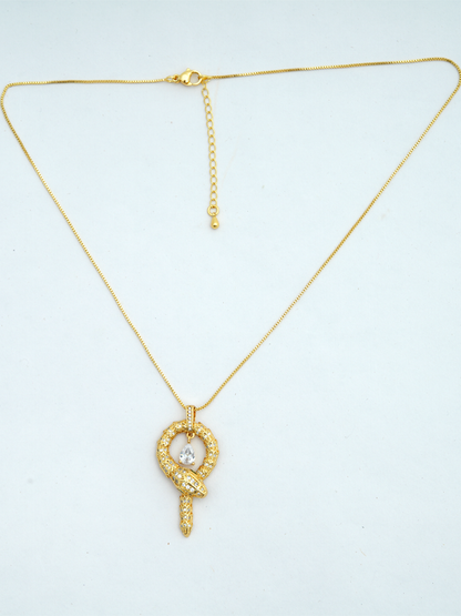 Pendant Chain Adorned with Cubic Zirconia