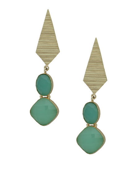 Aqua Onyx Drop Earrings