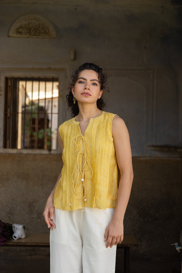 Anu Ivy Mellow Chanderi Top