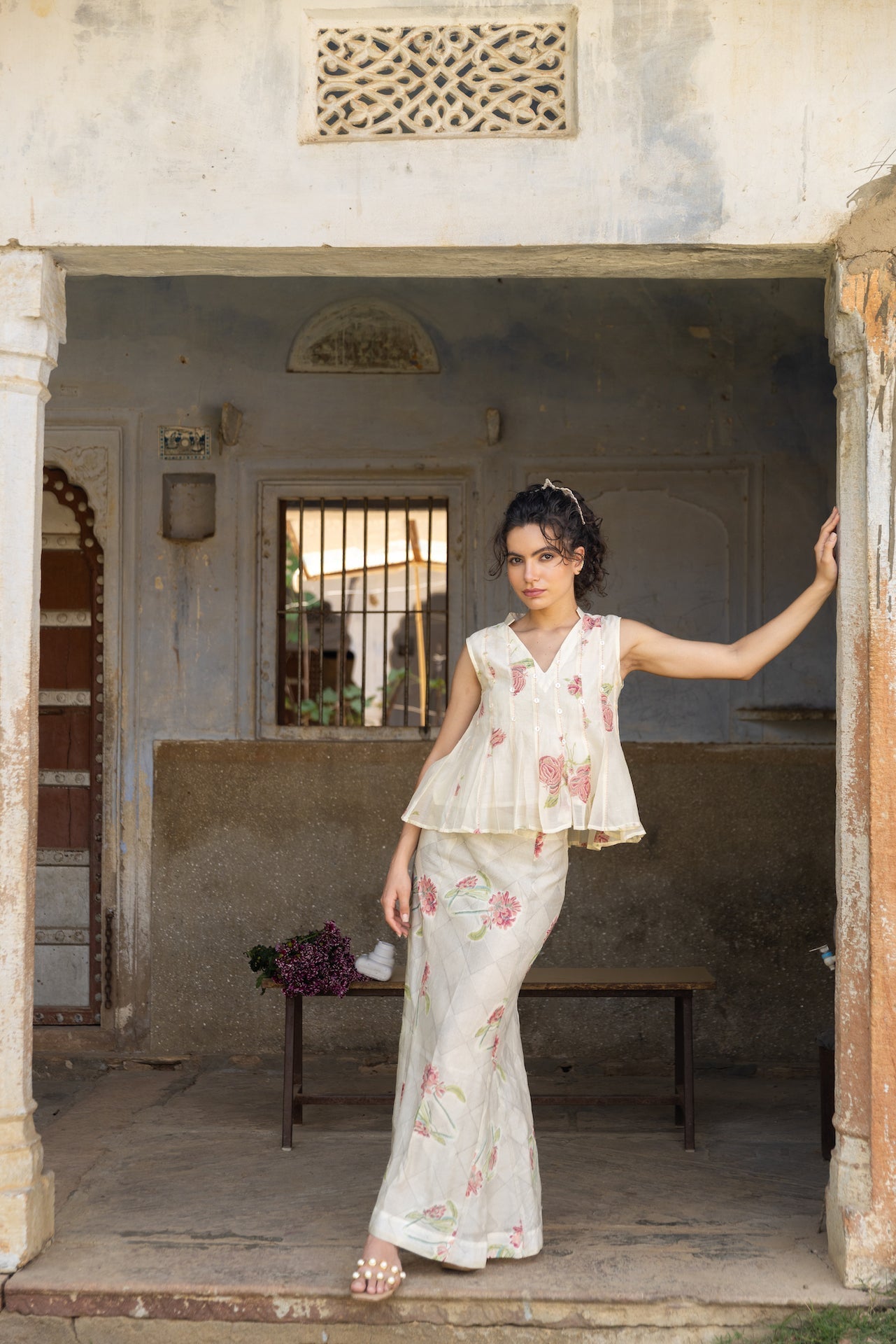 Anu Matilda Chanderi Co-Ord Set