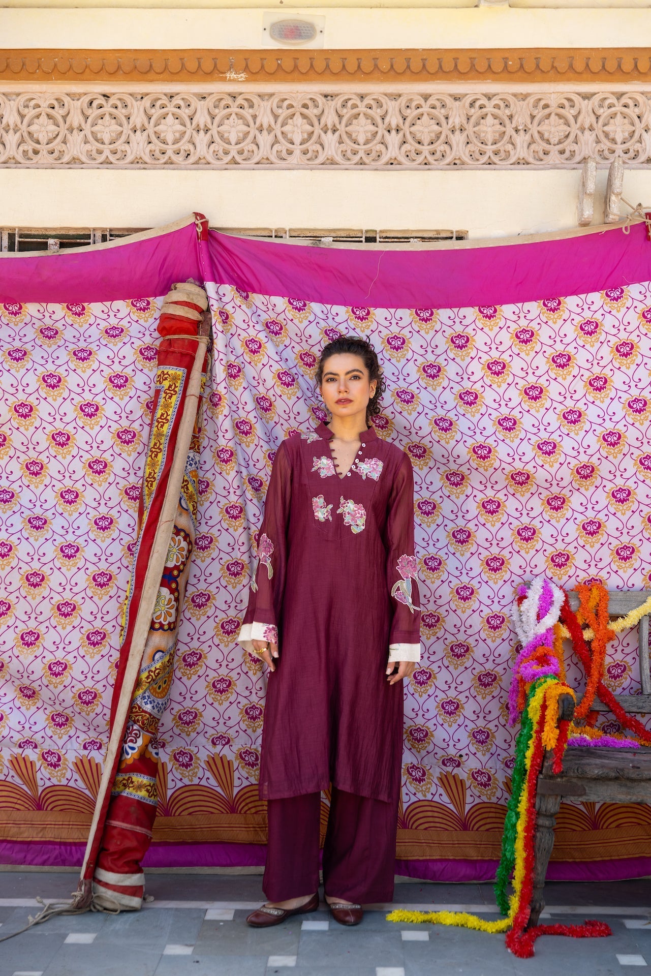 Anu Anya Chanderi Kurta Set