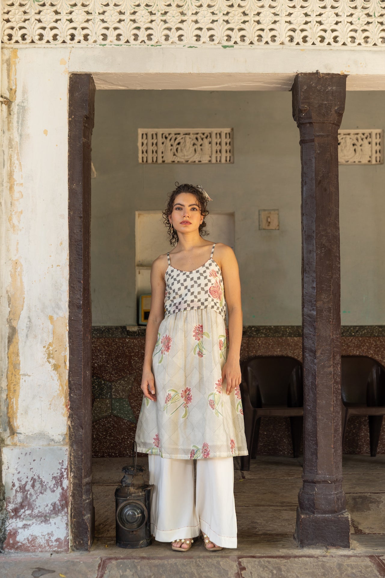 Anu Rebekah Chanderi Kurta Set