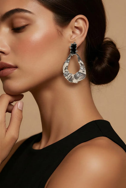 Sculptural Teardrop Statement Earrings LP- 48Hr Delivery