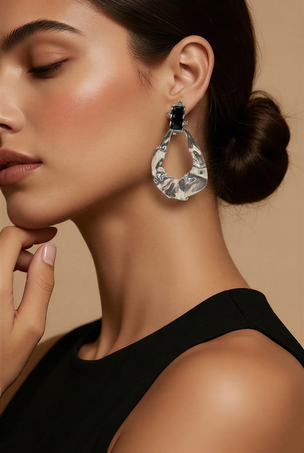 Sculptural Teardrop Statement Earrings LP- 48Hr Delivery