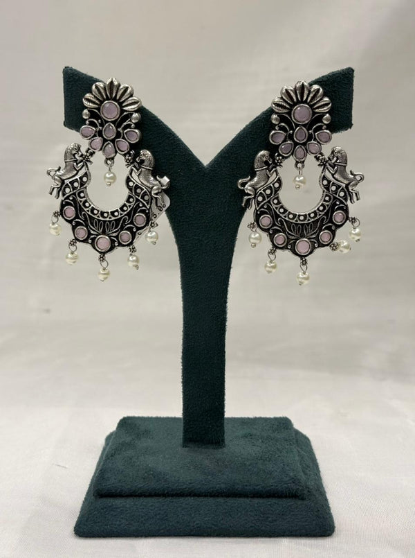 Oxidised Metal Hanging Earrings