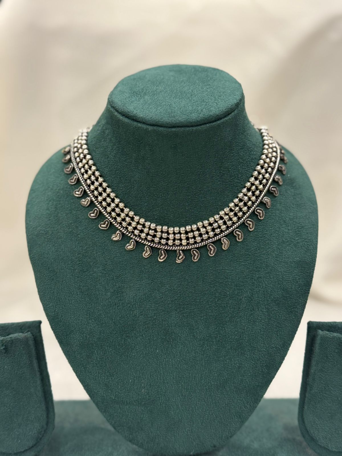 Oxidised 3 Layer Choker Necklace