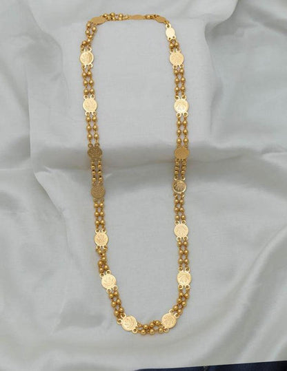 Gold Plated Coin Long Chain  (color option)