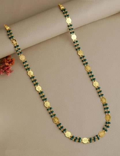 Gold Plated Coin Long Chain  (color option)