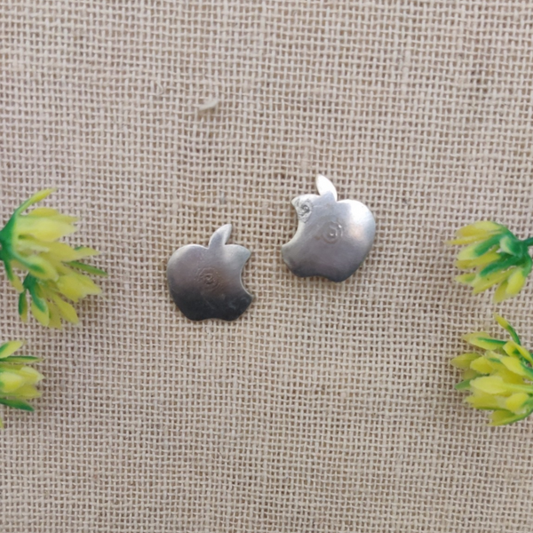 Appiz  Oxidised Finish Apple Studs