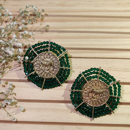 dark green colour earrings