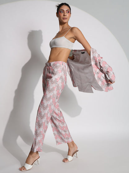 Printed Co-Ord Set- Pink