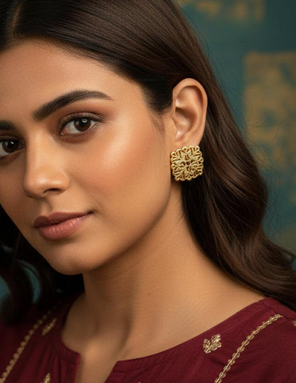 Gold Plated AntiTarnish Stud Earrings