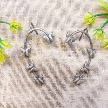 “Titlis” Butterfly Silver Look Alike Earcuff for Navratri
