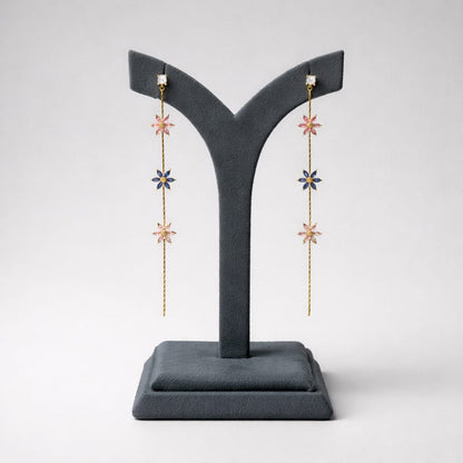 Pastel Crystal Floral Drop Earrings LP- 48Hr Delivery