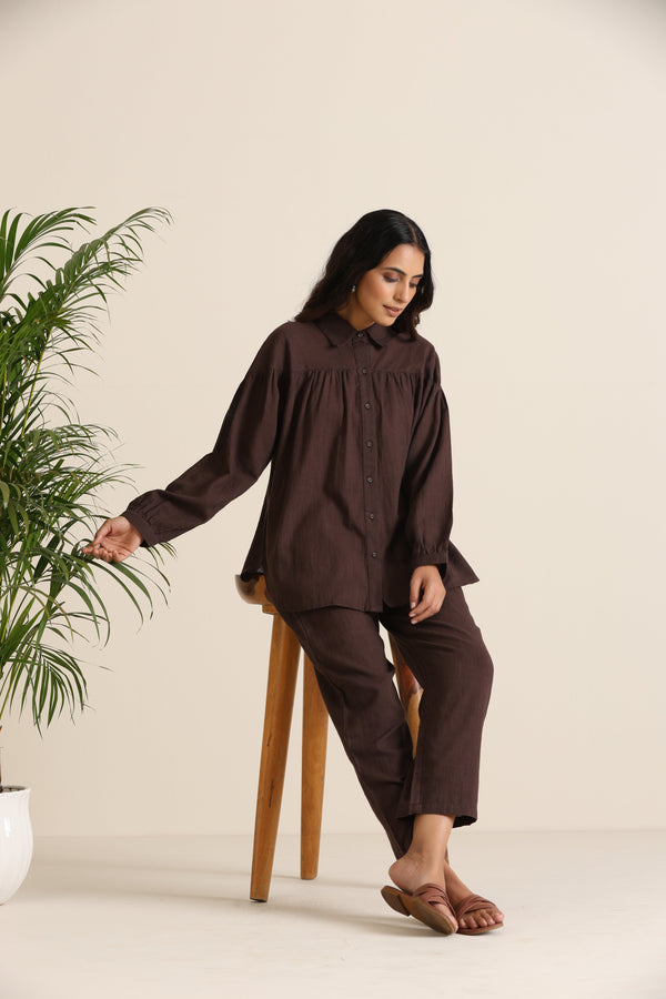 trueBrowns Cola Cotton Shirt Co-ord Set