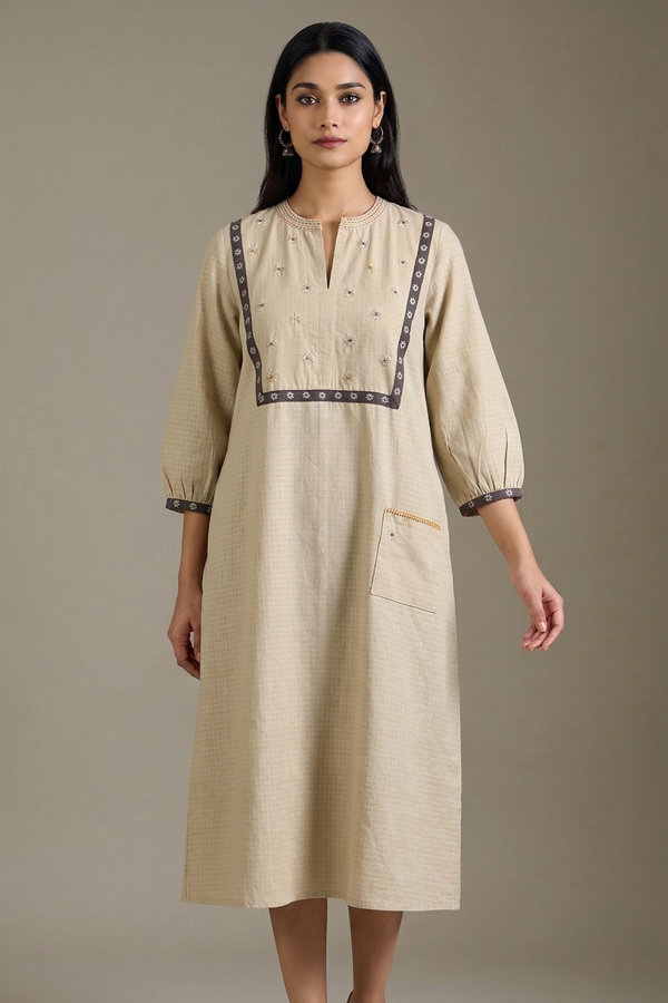 Vanilla Bean Blossom Dress With Patch Pocket Mc