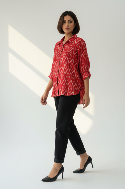 Maati  Ruby Ikat Everyday Cotton Shirt