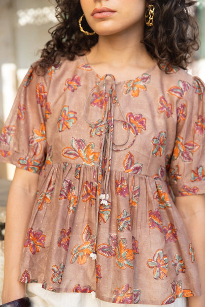 Anu Zuri Chandheri Chanderi Top