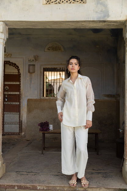 Anu Amala Cherry Blossom Chanderi Shirt