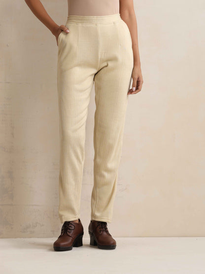 trueBrowns Beige Woollen Pants